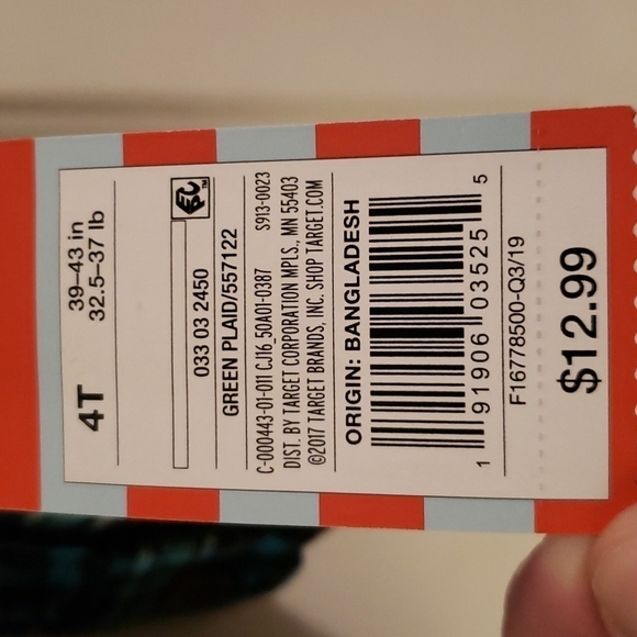 Cat & Jack Green Plaid Flannel Shirt NWT - Picture 9 of 11